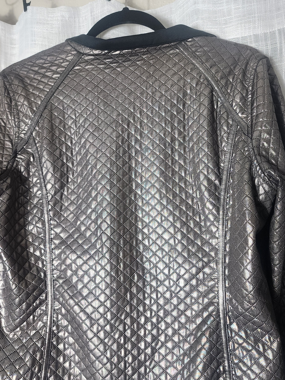 Tail Metallic Quilted Utility Jacket in Silver - Picture 4 of 7